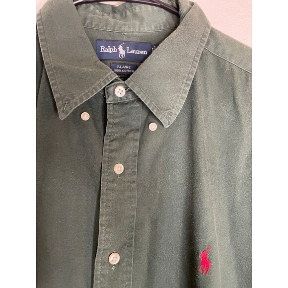 Rare Find Vintage Polo Ralph Lauren Green Casual Shirt XL Polo Ralph Lauren - Picture 2 of 4